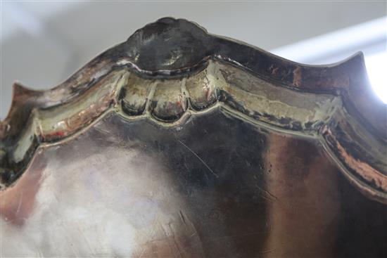 A George II silver salver by Robert Abercrombie, 32 oz.